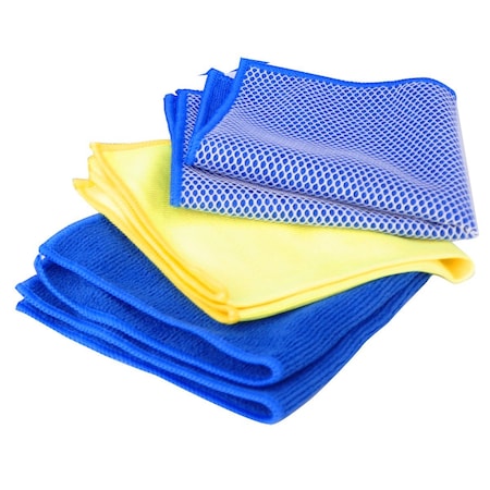 3 Pcs Microfiber Cleaning Cloth Set